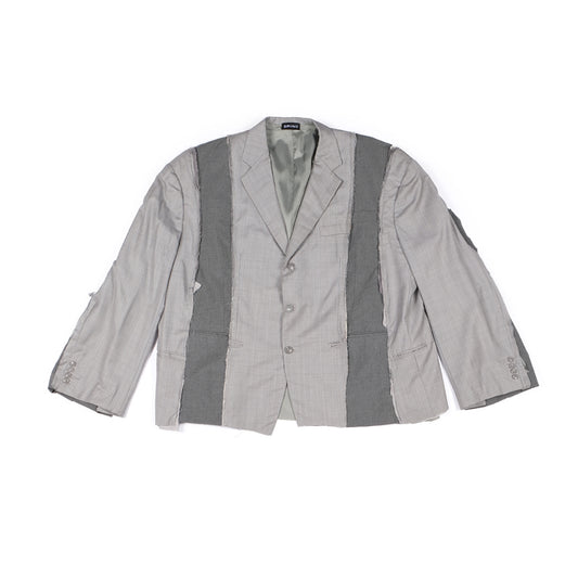 DISTRESSED PANELED BLAZER