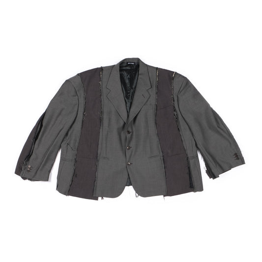 DISTRESSED PANELED BLAZER