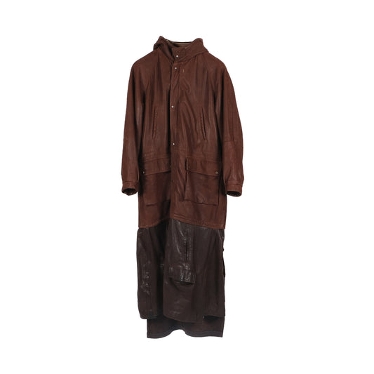 RECYCLED LEATHER TRENCH COAT