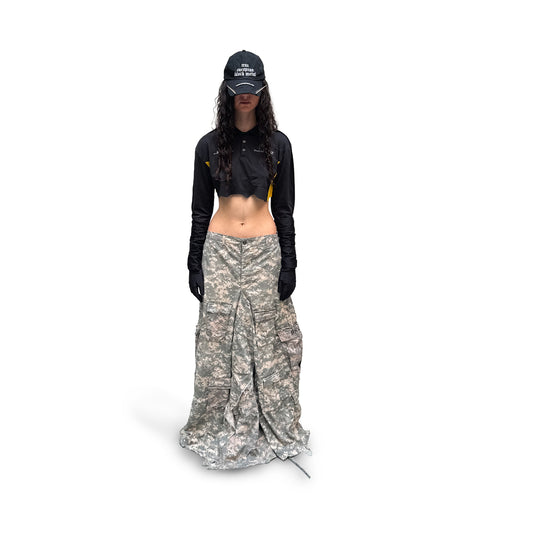 CAMO 12 POCKETS MAXI SKIRT