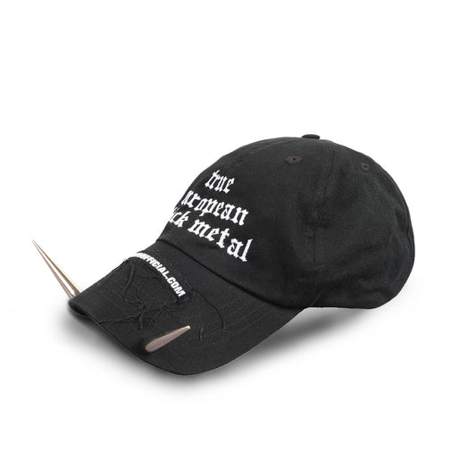 TRUE EUROPEAN BLACK METAL SPIKES CAP