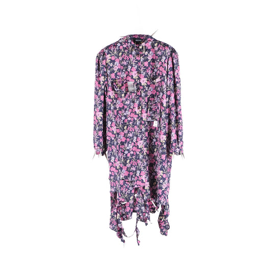 DISTRESSED SPIKES PADDED DRESS