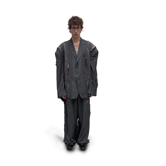 PANELED BLAZER JACKET SUIT 2